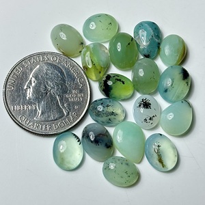 Cabujones de ópalo peruano lisos con base plana, piedras preciosas sueltas de formas variadas para la fabricación de joyas. - Product Image 2
