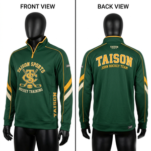 Sweat à capuche de hockey sur glace en polaire polyester 300 GSM de qualité supérieure, design à panneaux rouge et gris, logo brodé, tenue d'équipe personnalisée - Product Image 5