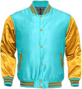 Chaqueta Varsity de Satén Personalizada al por Mayor para Hombre, para Béisbol, Temporada de Invierno, Chaqueta de Béisbol de Material Satinado - Product Image 4