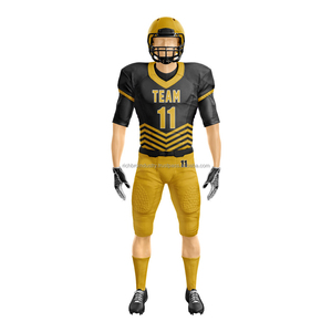 Uniformes de football américain sur mesure bon marché, grande taille, été, polyester de haute qualité, imprimé par sublimation, maillot à manches courtes - Product Image 3
