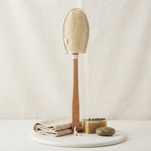 Natural Loofah Long Handle Simple Back Scrubber Stick <b>Bath</b> Brush Body Scrub <b>Sponge</b> for Shower - Product Image 3