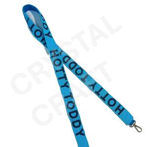 CRYSTAL CRAFT Red Beaded Webbing Strap with Raised GO <b>BIG</b> RED Text Vintage Eco-Friendly Fashionable <b>Handbag</b> Accessory - Product Image 5