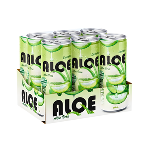 Boisson à l'aloe vera avec pulpe, saveur originale |   Emballage en canettes 330ml 24pcs/carton |   OEM ODM Vente en gros - Product Image 4