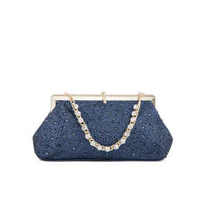 <b>Navy</b> Fancy <b>Evening</b> <b>Bag</b> P24195 Elegant Clutch for Special Occasions - Product Image 3