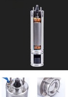 Pompe à eau submersible électrique triphasée multi-étages en acier inoxydable haute pression 1 CV 1 1/4 sortie pour irrigation OEM