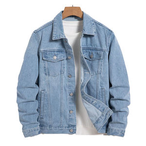 Chaqueta de Mezclilla de Algodón de Alta Calidad, Chaqueta de Mezclilla Personalizada para Hombre, Ropa Casual de Calle para Hombre, Abrigo de Mezclilla de Moda para Otoño e Invierno - Product Image 3