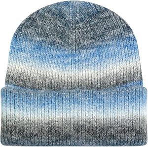 <b>Tie</b> Dye Cuffed Beanie Custom Winter Embroidery Logo Warm Knitted Beanies Soft Cap Stripe <b>Wool</b> Beanie 2026 - Product Image 6
