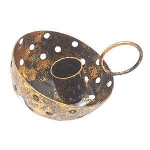 Portavelas de candelita ecológico hecho a mano de hierro dorado antiguo para decoración navideña del hogar - Product Image 6
