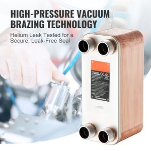 Scambiatore di calore a piastre brasate 5 x 12 pollici, 50 piastre in rame/acciaio inossidabile 316L, nuovo scambiatore acqua-acqua per riscaldamento olio - Product Image 5