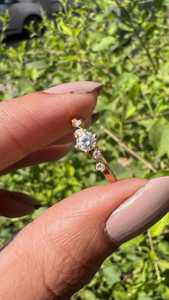 Round Lab Grown Diamond Engagement <b>Rings</b> Custom 14K 18K Solid Gold Prong Unique Minimalist Vintage <b>Stacking</b> Small Band Wholesale - Product Image 6