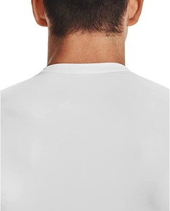 T-shirts de compression pour adultes, très demandés, personnalisés, en spandex et polyester respirant, blanc uni, vêtements de sport, en solde - Product Image 2