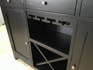 An Elegant Beautifully Crafted Modern 3-SECTION wine <b>cabinet</b> combining stylish storage made from Mahogany Wood - Product Image 4