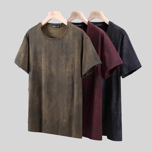 T-shirt décontracté pour homme, 88% polyester, 12% élasthanne, taille plus, tie-dye, manches courtes, col rond, streetwear, mode quotidienne - Product Image 1