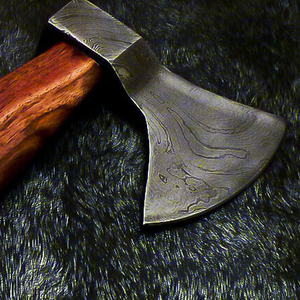 Cutting Edge Carbon Blade Ergonomic <b>Wooden</b> Carbon Steel Handmade Viking <b>Axe</b> Handcrafted Sharp Handle Rustic Outdoor Bushcraft - Product Image 2