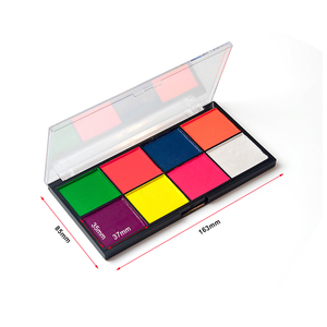 พาเลทเพ้นท์หน้า 8 สี ฝาใส เนื้อแมทท์และชิมเมอร์ เม็ดสีแน่น สำหรับแต่งหน้าเพ้นท์ตัว สำหรับฮาโลวีน คอสเพลย์ - Product Image 6