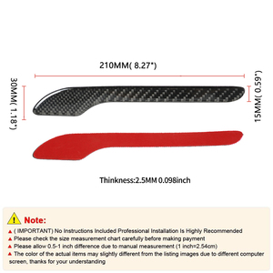 Kit de Decoración de Manijas de Puerta de Fibra de Carbono, Cubierta de Manija de Puerta de Coche de Fibra de Carbono para los Modelos de Coche 3, Y y X - Product Image 6