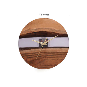 Stylish Decorative Epoxy Resin Wall <b>Clock</b> Metal <b>Digital</b> Quartz <b>Clock</b> with Number Pattern for Home Decoration in Living Room - Product Image 2