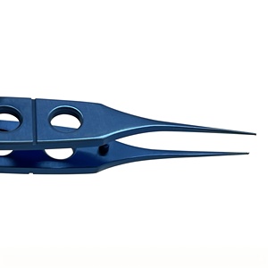 Pinzas Quirúrgicas Profesionales de Titanio con Dientes, 85 mm, 1x2 Dientes, Instrumento de Precisión para Sujetar Tejidos, Acabado Azul - Product Image 2