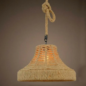 Lámpara de Techo Industrial de Metal con Diseño de Cáñamo, Estilo Edison E27, Retro, con Cuerda Tejida - Product Image 3