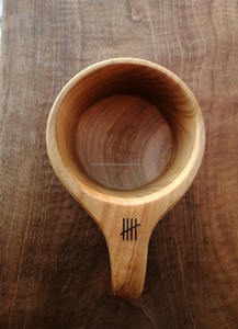 Taza Redonda de Madera para Té y Café, Taza de Café Sólida de Madera Hecha a Mano - Product Image 2