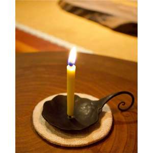 Bougies LED scintillantes primitives personnalisées en gros avec support métallique, bougies coniques sans flamme à piles pour la décoration de mariages et événements sur plateau - Product Image 3