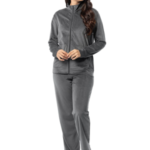 Ensemble de survêtement en velours à capuche, haut court imprimé et pantalon de jogging pour femme, tenue décontractée d'été 2-en-1 style streetwear - Product Image 3