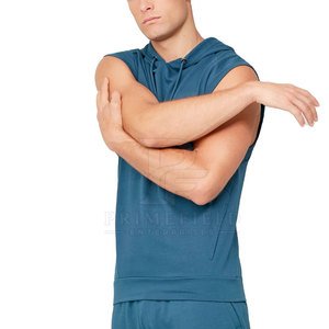Stylish Men's Solid Hooded Sleeveless Hoodie Breathable Fabric Modern Fit for Gym & Sports Casual Fashion - Product Image 4