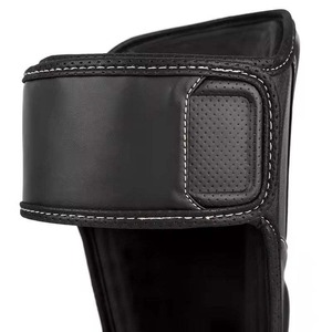 Protège-tibias de kickboxing OEM de haute qualité, en cuir de vachette véritable, pour entraînement professionnel MMA - Product Image 4