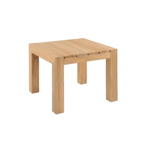 Table à manger minimaliste carrée en bois massif, design moderne, meuble stable pour appartement - Product Image 1