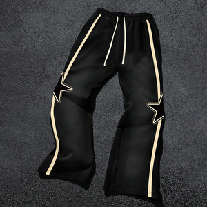 Pantalones Deportivos Anchos con Panel de Estrellas Personalizados Glory, Estilo Y2K, Corte Holgado, para Hombre y Mujer, Ropa OEM - Product Image 6