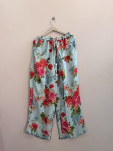 Boho Vintage <b>Silk</b> Straight Pants Hippie Style Eco-Friendly Breathable <b>Trouser</b> for <b>Women</b> - Product Image 2