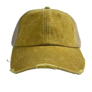 Casquette de baseball unisexe style vintage 5 panneaux avec nœud et perles, respirante et imperméable - Personnalisable, vente en gros - Product Image 3