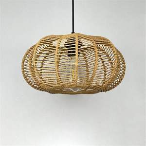 โคมไฟหวายทำมือแบบแขวน ดีไซน์ใหม่ ตกแต่งสวยงาม สไตล์เรียบง่าย สำหรับโรงแรมและร้านอาหาร - Product Image 5