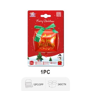 12 pièces grandes boîtes de joyeux noël ballons en aluminium pour décor de fête nouvel an guirlande ballon fournitures guirlande de noël ballons - Product Image 4