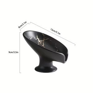 Jabonera de Metal de Acero Inoxidable con Drenaje Automático, Soporte para Jabón con Forma de Hoja, Bandeja para Jabón Fácil de Limpiar para Baño - Product Image 6