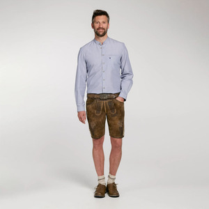 <b>Men's</b> Traditional Bavarian Lederhosen <b>Shorts</b> 100% Polyester Satin Breathable <b>Smart</b> Casual Eco-Friendly German Oktoberfest - Product Image 2