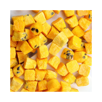 Gefreeze-droogde passievruchtblokjes, zoetzuur, bulkverpakking, vierkante vorm, voedselveilig, 100% fruit, zak, OEM Vietnam