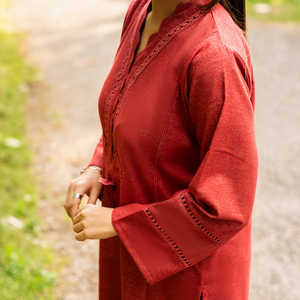 Traje de franela teñida sólida de 2 piezas para mujeres de talla grande Camiseta sin mangas para mujer - Product Image 1