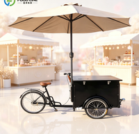 Chariot à glaces portable équipé d'un congélateur pour les activités commerciales en extérieur