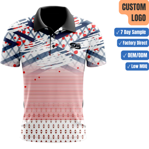 Camiseta Polo Personalizada con Logotipo para Hombre, Sublimación, Manga Corta, Secado Rápido, Jersey de Golf de Alto Rendimiento, Fabricante al por Mayor OEM - Product Image 1