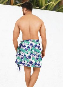 Sarong/Pareo en Spandex uni décontracté pour homme, idéal pour la plage et les centres de villégiature, toutes saisons - Product Image 2