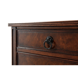 Zirea Traditional Solid Wood Nightstand Double Drawer <b>Bedside</b> Table with Open <b>Shelf</b> for Apartment Bedroom - Product Image 5