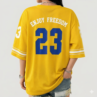 Camiseta Deportiva Personalizada de Primera Calidad, Impresa a Medida, para Fútbol, Béisbol, Baloncesto, Verano, Unisex, Corta, Transpirable, de Malla