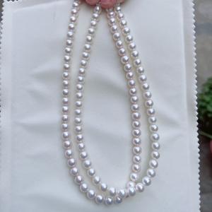 High Quality 8-9mm Freshwater Pearl <b>Necklace</b> Translucent AK Sweater <b>Chain</b> with Strong Cold Light Extremely <b>Fine</b> - Product Image 2