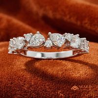 Anillo de Moissanita Plateado con Corte de Pera, Elegante Anillo de Compromiso para Mujer, Joyería de Lujo, Anillo de Moda Estilo NYC, Anillo de Regalo