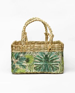 Ensemble de 2 paniers en jonc de mer peints, faits à la main, paniers de rangement, vente en gros, écologiques, fabriqués au Vietnam - Product Image 4