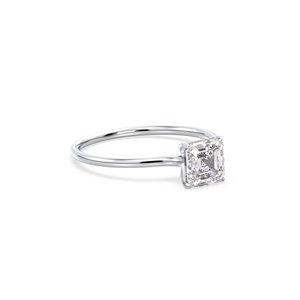 Bague solitaire REYES Elegance en argent sterling 925 avec moissanite certifiée GRA pour femme, style classique, cadeau d'anniversaire, bijoux raffinés - Product Image 3