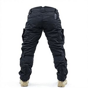 Men's Tactical <b>Cargo</b> <b>Pants</b> Workwear Style Canvas Material Multiple Pockets Breathable High Waist Zipper Fly Autumn Wear - Product Image 4