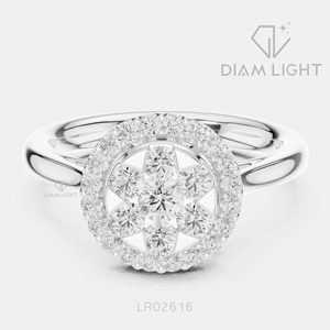 Bague de mariage ronde 0,12 carat, bijoux fins, certifiée IGI, or blanc 14 carats, diamant de laboratoire, bague de fiançailles et d'anniversaire - Product Image 1