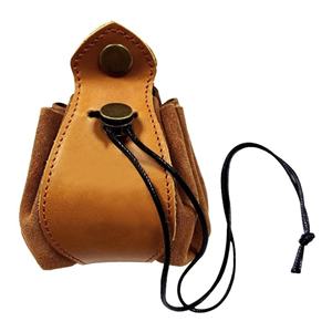 Handmade Leather <b>Dice</b> Bag With Drawstring Closure Brown And Black Classic Style DND Polyhedral <b>Dice</b> Storage Pouch - Product Image 5